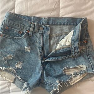 VINTAGE custom Levi jean shorts